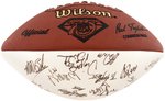 NEW ENGLAND PATRIOTS 1999 TEAM SIGNED NFL FOOTBALL.