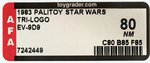 PALITOY "STAR WARS: RETURN OF THE JEDI - EV-9D9" TRI-LOGO AFA 80 NM.