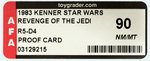 "STAR WARS: REVENGE OF THE JEDI - R5-D4" PROOF CARD AFA 90 NM+/MT.