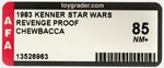 "STAR WARS: REVENGE OF THE JEDI - CHEWBACCA" PROOF CARD AFA 85 NM+.