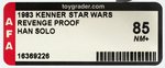 "STAR WARS: REVENGE OF THE JEDI - HAN SOLO" PROOF CARD AFA 85 NM+.