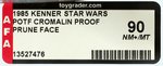 "STAR WARS: POWER OF THE FORCE - PRUNE FACE" BLANK BACK PROOF CARD AFA 90 NM+/MT.