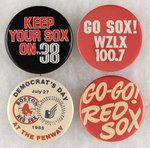 BOSTON RED SOX LOT OF FOUR MUCHINSKY BOOK PHOTO EXAMPLES BUTTONS.