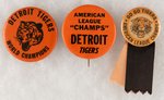 DETROIT TIGERS LOT OF THREE 1968 MUCHINSKY BOOK PHOTO EXAMPLE BUTTONS.