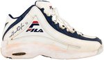 GRANT HILL GAME USED SIGNED FILA SNEAKER.