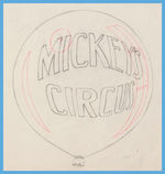 MICKEY'S CIRCUS PRODUCTION DRAWING TRIO FEATURING MICKEY MOUSE AND DONALD DUCK.