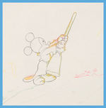 FANTASIA - SORCERER'S APPRENTICE PRODUCTION DRAWING FEATURING MICKEY MOUSE WITH BROOM.