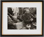 FORMULA ONE WORLD CHAMPION MIKE HAWTHORN SIGNED PHOTO DISPLAY.