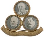 ROOSEVELT/CHURCHILL/STALIN ITALIAN WWII LAPEL BADGE.