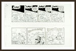 COMIC CHARACTER DAILY STRIP ORIGINAL ART LOT.