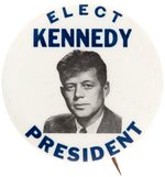 "ELECT KENNEDY PRESIDENT" BUTTON HAKE #21 VARIETY.