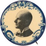 SUPERB EUGENE V. DEBS LUCK MOTIF PORTRAIT BUTTON.