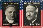 HOOVER AND SMITH "OUR NEXT PRESIDENT CELLO WALL PLAQUES.