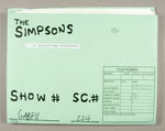 "THE SIMPSONS" SHOW ANIMATION PRODUCTION FOLDER.