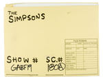 "THE SIMPSONS" SHOW ANIMATION PRODUCTION FOLDER.