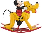 "ROCKING MICKEY MOUSE ON PLUTO" BOXED LINEMAR WIND-UP.