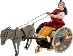 LEHMANN "THE BALKY MULE" BOXED WIND-UP CLOWN CART.