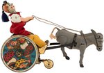 LEHMANN "THE BALKY MULE" BOXED WIND-UP CLOWN CART.