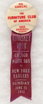 CHICAGO WHITE SOX VS. YANKEES MUCHINSKY BOOK PHOTO EXAMPLE BUTTON.