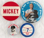 NEW YORK YANKEES MANTLE DAY MUCHINSKY BOOK PHOTO EXAMPLE BUTTON PLUS THREE.