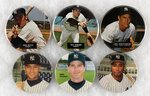 NEW YORK YANKEES LOT OF SIX PLAYER BUTTONS 1974 & C. 1993-95.