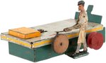 MARX FACTORY PROTOTYPE "FARM WORK BENCH SAW AND GRINDWHEEL" BELT-OPERATED TOY.