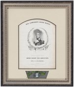 W. H. HARRISON "GRAND MARCH" PORTRAIT SHEET MUSIC AND MEDAL DISPLAY.