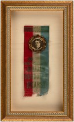 "OUR CHOICE FOR PRESIDENT WILLIAM RANDOLPH HEARST" RIBBON AND BUTTON.