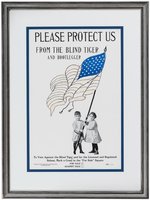 PAIR OF PROHIBITION POSTERS INCLUDING "PROTECT US FROM THE BLIND TIGER".