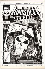"THE PUNISHER" VOL. 2 #87 COMIC BOOK COVER ORIGINAL ART BY MICHAEL GOLDEN.