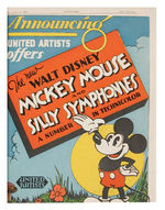 AUSTRALIAN MOVIE EXHIBITOR MAGAZINE FEATURING MICKEY MOUSE AND SILLY SYMPHONIES.