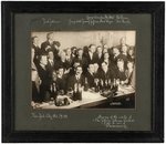 "SIGNING OF THE ARTICLES OF THE JEFFRIES-JOHNSON CONTEST" FRAMED PHOTO.