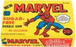 "MARVEL COMICS SUGAR-FREE BUBBLE GUM" FULL TOPPS DISPLAY BOX & SHIPPING CARTON.