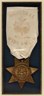 "ORIGINAL HARTFORD WIDE AWAKES" C. 1908 RIBBON BADGE.