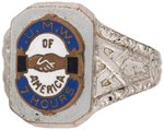LABOR UNITED MINE WORKERS OF AMERICA "7 HOURS" ENAMEL RING.