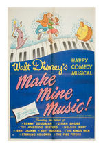 "MAKE MINE MUSIC" ONE-SHEET MOVIE POSTER.