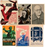 COLLECTION OF 12 SPANISH CIVIL WAR POST CARDS INCLUDING REAL PHOTO OF PABLO IGLESIAS.