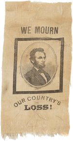 LINCOLN "WE MOURN OUR COUNTRY'S LOSS!" RIBBON.