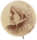 SUSAN B. ANTHONY SEPIA TONED REAL PHOTO BUTTON.