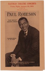 PAUL ROBESON "THE GREAT NEGRO SINGER" 1931 CONCERT PROGRAM.