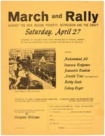 MUHAMMAD ALI & BOBBY SEALE FLYER FOR SAN FRANCISCO ANTI-VIETNAM WAR "MARCH AND RALLY".