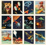 "SWIFT'S MEAT'S" SPACE TRADING CARDS UNCUT SHEET.