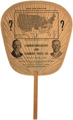 COOLIDGE AND DAVIS 1924 CAMPAIGN ADVERTISING FAN.