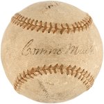 CONNIE MACK & JIMMIE FOX 1930 PHILADELPHIA ATHLETICS SIGNED BASEBALL.