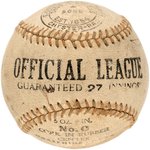 CONNIE MACK & JIMMIE FOX 1930 PHILADELPHIA ATHLETICS SIGNED BASEBALL.