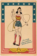 WONDER WOMAN INFANTILE PARALYSIS CARD.