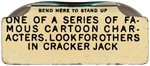 "FAMOUS CARTOON CHARACTERS" CRACKER JACK STANDEE SET.