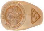 SUPERMAN "SUPERMEN OF AMERICA" LIMITED EDITION REPRODUCTION RING SET (GOLD WITH DIAMOND).