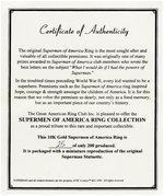 SUPERMAN "SUPERMEN OF AMERICA" LIMITED EDITION REPRODUCTION RING SET (GOLD).