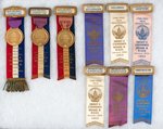 COLLECTION OF 21 IKE/NIXON 1953 INAUGURAL RIBBON BADGES.